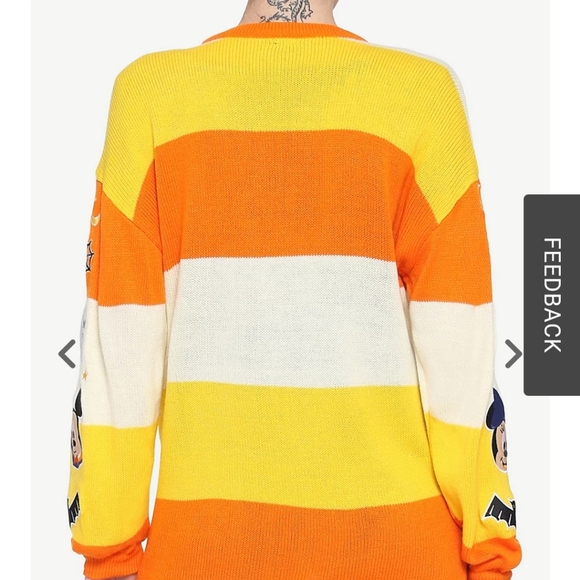 Disney Candy Corn Halloween Cardigan Mickey Mouse and Minnie Mouse - Picture 2 of 5